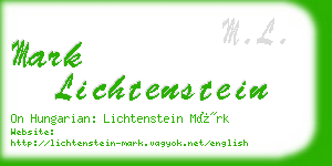 mark lichtenstein business card